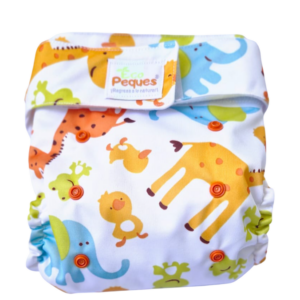 Pañal Ecológico Con Absorbente Intercambiables (Animales Felices – Velcro)
