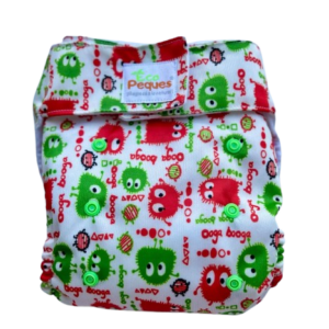 Pañal Ecológico Con Absorbente Intercambiable (Fantasmas– Velcro)
