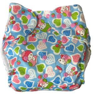 Pañal Ecológico Con Absorbente Intercambiables (Fresitas – Broche)