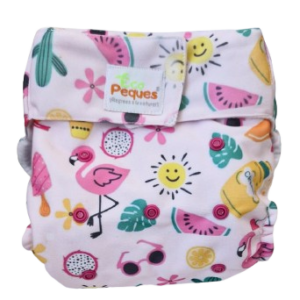 Pañal Ecológico Con Absorbente Intercambiables (Frutas Tropicales– Velcro)