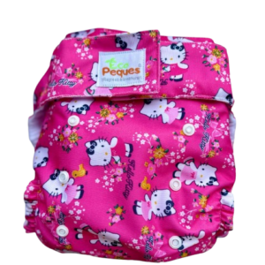 Pañal Ecológico Con Absorbente Intercambiable (Hello Kity– Velcro)