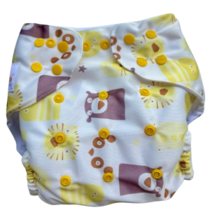 Pañal Ecológico Con Absorbente Intercambiable (Osos y Trigres – Broche)