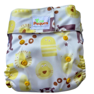 Pañal Ecológico Con Absorbente Intercambiable (Osos y Trigres – Velcro)