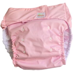 Pañal Ecológico para Adultos - Absorbente de 12 Capas. Talla L (Rosado) 75  kg a 110 Kg