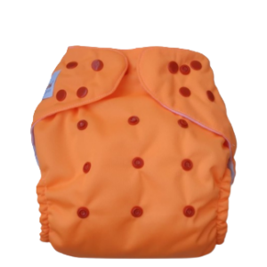 Pañal Ecológico Con Absorbente Intercambiable (Unicolor Naranja- Broche)
