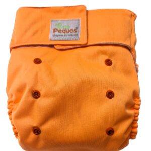 Pañal Ecológico Con Absorbente Intercambiable (Unicolor Naranja- Velcro)