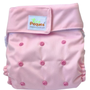 Pañal Ecológico Con Absorbente Intercambiable (Unicolor Rosado Claro – Velcro)