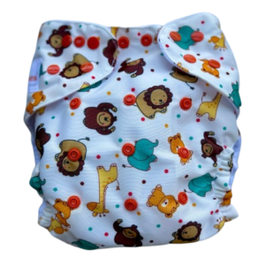 Pañal Ecológico Con Absorbente Intercambiable (Zafari- Broche)