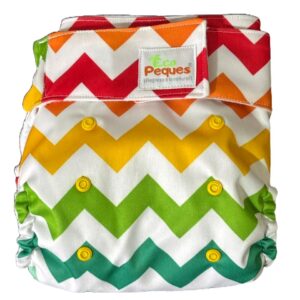 Pañal Ecológico Con Absorbente Intercambiable (Fantasía Colores - Velco)